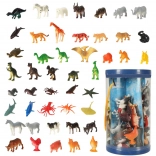 Set mit Tierfiguren – Meeres-, Wild- und Nutztiere sowie Dinosaurier, 48 Stk.