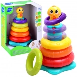 Interaktive Stapelpyramide mit Entchen, spielt und leuchtet