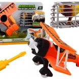 Kippflugzeug für den Transport von Tieren in orange