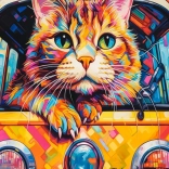 Puzzle 100 Teile Cat Bus Travel – CASTORLAND