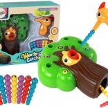 Magnetisches Geschicklichkeitsspiel – Fang den Wurm und füttere den Vogel