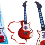 Elektrische Gitarre für Kinder mit Melodien und Lichteffekten rot