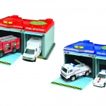 Tragbare Station mit 2 Metallautos