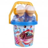 Sandspiel-Set Eiscreme – blauer Eimer