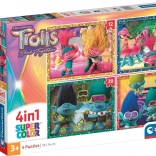 Puzzle 4in1 TROLLS SuperColor (12–24 Teile) – CLEMENTONI