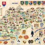 Beliebtes Puzzle Landkarte der Slowakei 160 Teile