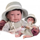 Realistisches Baby-Puppe Antonio Juan Pipa mit weichem Stoffkörper 42 cm