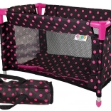 Puppenbett Alice schwarz‑rosa