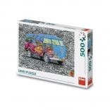 Dino Puzzle Hippies Volkswagen 500 Teile