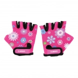 Schutzhandschuhe für Kleinkinder Globber XS, rosa, mit Blumenmuster