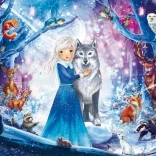 SCHMIDT Puzzle Prinzessin im verschneiten Wald 100 Teile