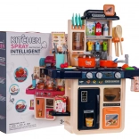 Kinderküche mit Beleuchtung, Geräuschen, fließendem Wasser und Dampf, 42 Teile