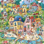Puzzle HEYE Happy Town: Guten Morgen! 1000 Teile
