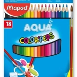 Dreieckige Buntstifte Maped Aqua Color'Peps 18 Stk. mit Pinsel
