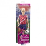 Barbie Fußballerin im roten Trikot