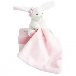 Doudou Hase mit Schmusetuch Rosa Geschenkset