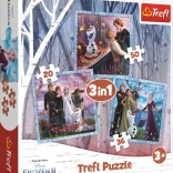 Puzzle 3v1 Die Eiskönigin Magische Geschichte Trefl
