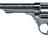 Cowboy-Silbermetallrevolver für Knallplättchen – 8 Schuss