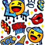 Aufbügelbare Aufkleber LOL