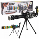 Kinder-Gatling-Maschinengewehr auf Stativ mit Licht, Sound und Vibrationen – schwarz