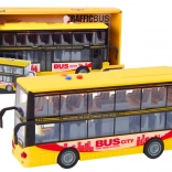 Doppeldeckerbus 1:16 mit Licht, Sound und Schwungrad – gelb