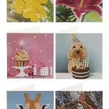 Diamantmalerei – Glückwunschkarten 13 × 13 cm (Set mit 2 Stück)