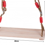 Holz-Gartenschaukel für Kinder und Erwachsene mit massiver Sitzplatte