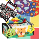 Sensorisches Montessori Spielzeug mit Taschentüchern und Matte 2in1