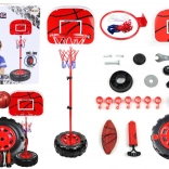Verstellbarer Basketballkorb mit Pumpe und Ball