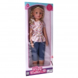 Laufpuppe im geblümten Kleid 70 cm