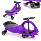 Wiggle-Car Rutschfahrzeug mit LED-Rädern, violett, ECOTOYS