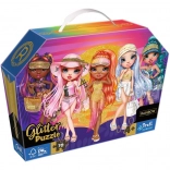 Puzzle mit 70 Teilen mit Glitzer im Koffer RAINBOW HIGH – Brokat-Puppen