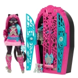 Monster High Gruselige Geheimnisse Catty Noir – Spielzeug mit Kleiderschrank und Überraschungen