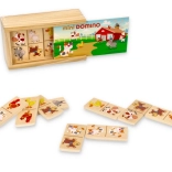 Mini-Domino mit Tieren in der Schachtel