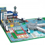 Flughafen-Garage – Set mit 4 Autos und Flugzeug, aus Metall