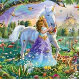 Puzzle Prinzessin mit Einhorn 150 Teile
