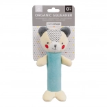 Petit Collage quietschende Rassel Bär aus Bio‑Baumwolle