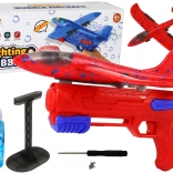 Bubbelflugzeug mit Auslöser Rot
