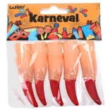 Plastfinger mit roten Krallen für Karneval - 10 Stk.