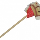 Plüsch-Steckenpferd mit Sound, 80 cm, beige