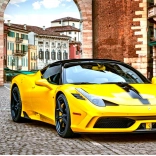 Diamantmalerei Gelber Sportwagen 30 × 40 cm