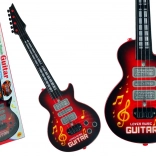 Elektrische Gitarre mit bunten Lichtern Rot