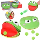 Sportsatz - Geschicklichkeitsspiel Katapult-Frosch mit 4 Bällen
