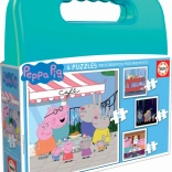 Puzzle im Koffer Peppa Wutz 4-in-1