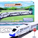 Elektrische Spielzeugeisenbahn Jokomisiada mit 9 m Strecke und 70 Teilen