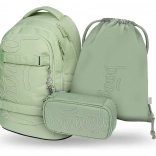 Set für Schüler BAAGL Skate Max Menthol: Rucksack, Federmäppchen, Beutel