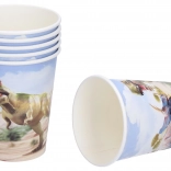 Papier-Partybecher Dino 250 ml (6 Stück)