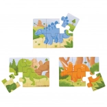 Holzpuzzle 3-in-1 Dinosaurier BIGJIGS TOYS