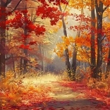 Diamantmalerei – Wald in Herbstfarben 30 × 40 cm