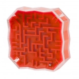 Logikspiel Labyrinth mit Kugel Rot